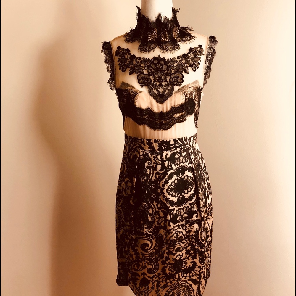 Black Silk Lace Dress 👗